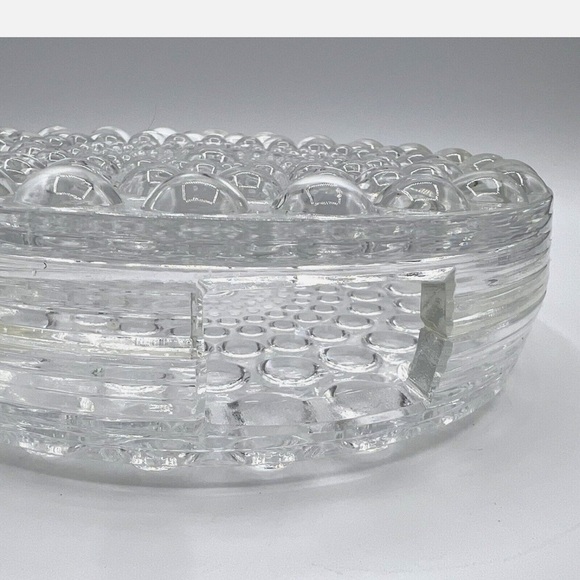 Vintage Clear Glass Bubble Design Plate - Picture 9 of 11